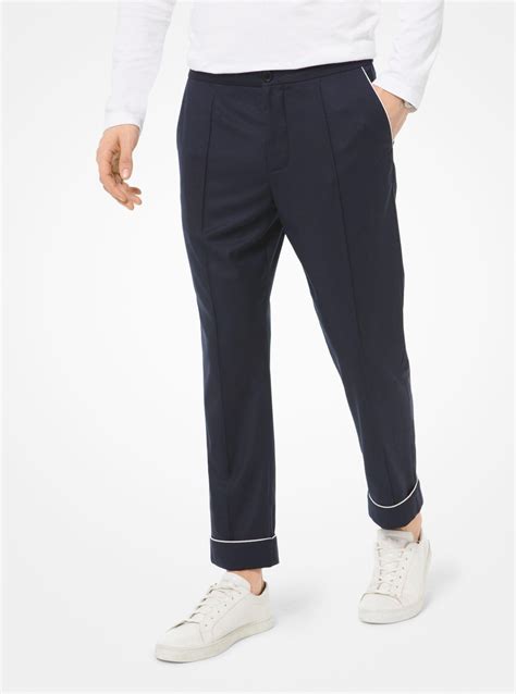 michael kors woven pants blue|Michael Kors pants men.